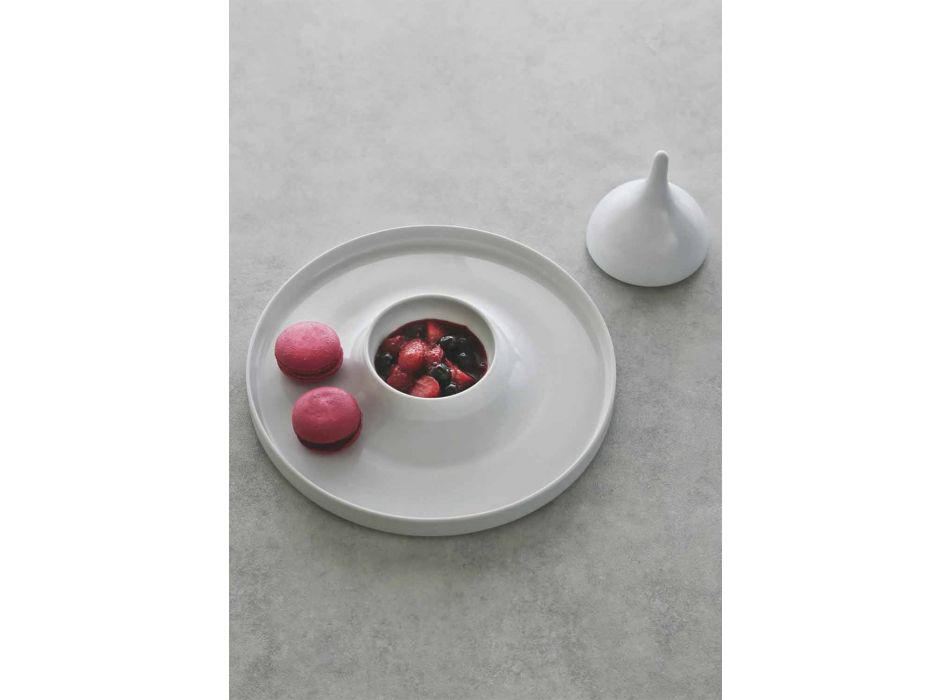 Juego de platos de aperitivo de porcelana de diseño moderno 8 piezas - Galatino Viadurini