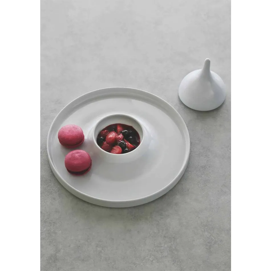 Juego de platos de aperitivo de porcelana de diseño moderno 8 piezas - Galatino Viadurini