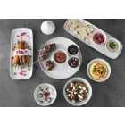 Juego de platos de aperitivo de porcelana de diseño moderno 8 piezas - Galatino Viadurini