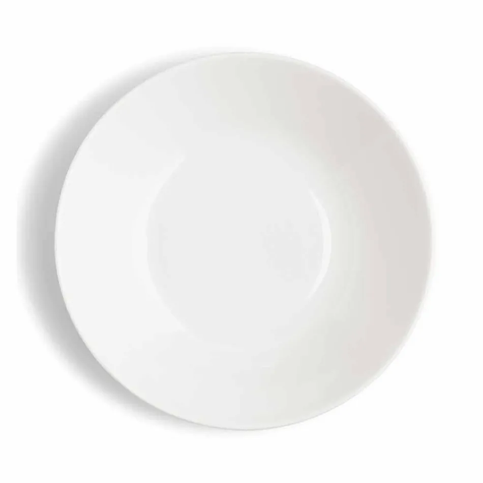 Platos para servir 3 piezas de diseño moderno en porcelana blanca - Málaga Viadurini