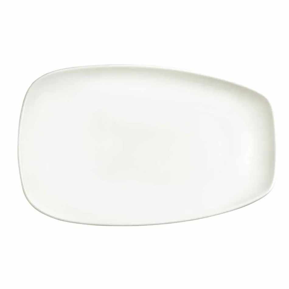 Servicio de cena o platos de porcelana blanca - Nalah Viadurini