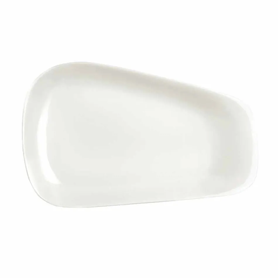 Servicio de cena o platos de porcelana blanca - Nalah Viadurini