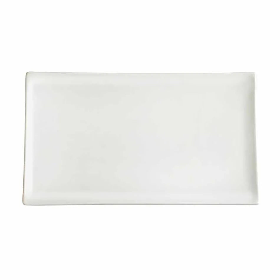 Servicio de cena o platos de porcelana blanca - Nalah Viadurini