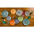 Set de platos étnicos de colores, porcelana y gres 18 Mad - Marruecos Viadurini