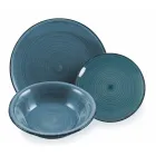 Servicio de vajilla en tonos azul dolomita duro 18 piezas - Abruzzo Viadurini