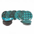 Juego de Vajilla Porcelana de Porcelana de Colores Moderna 18 Piezas - Timesquare