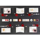 Set Platos Diseño Moderno Porcelana Rectangular 25 Piezas - Melbourne Viadurini