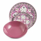 Servicio de platos étnicos en porcelana y gres coloreado y moderno 18 piezas - Fez Viadurini