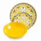 Servicio de platos étnicos en porcelana y gres coloreado y moderno 18 piezas - Fez Viadurini