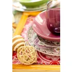 Servicio de platos étnicos en porcelana y gres coloreado y moderno 18 piezas - Fez Viadurini