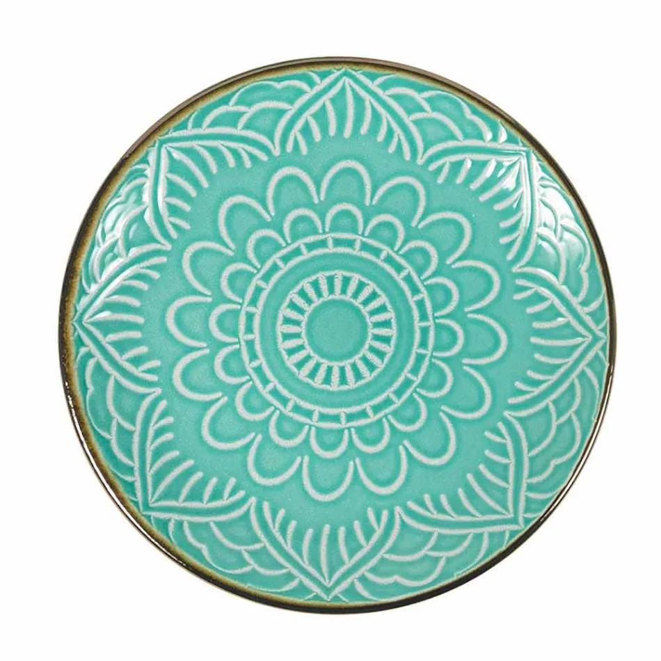 Servicio de vajilla en Duro Dolomita Gris, Celeste o Azul 18 Piezas - Árabe Viadurini