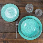 Servicio de vajilla en Duro Dolomita Gris, Celeste o Azul 18 Piezas - Árabe Viadurini