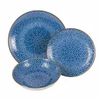 Servicio de vajilla en Duro Dolomita Gris, Celeste o Azul 18 Piezas - Árabe Viadurini