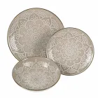 Servicio de vajilla en Duro Dolomita Gris, Celeste o Azul 18 Piezas - Árabe Viadurini