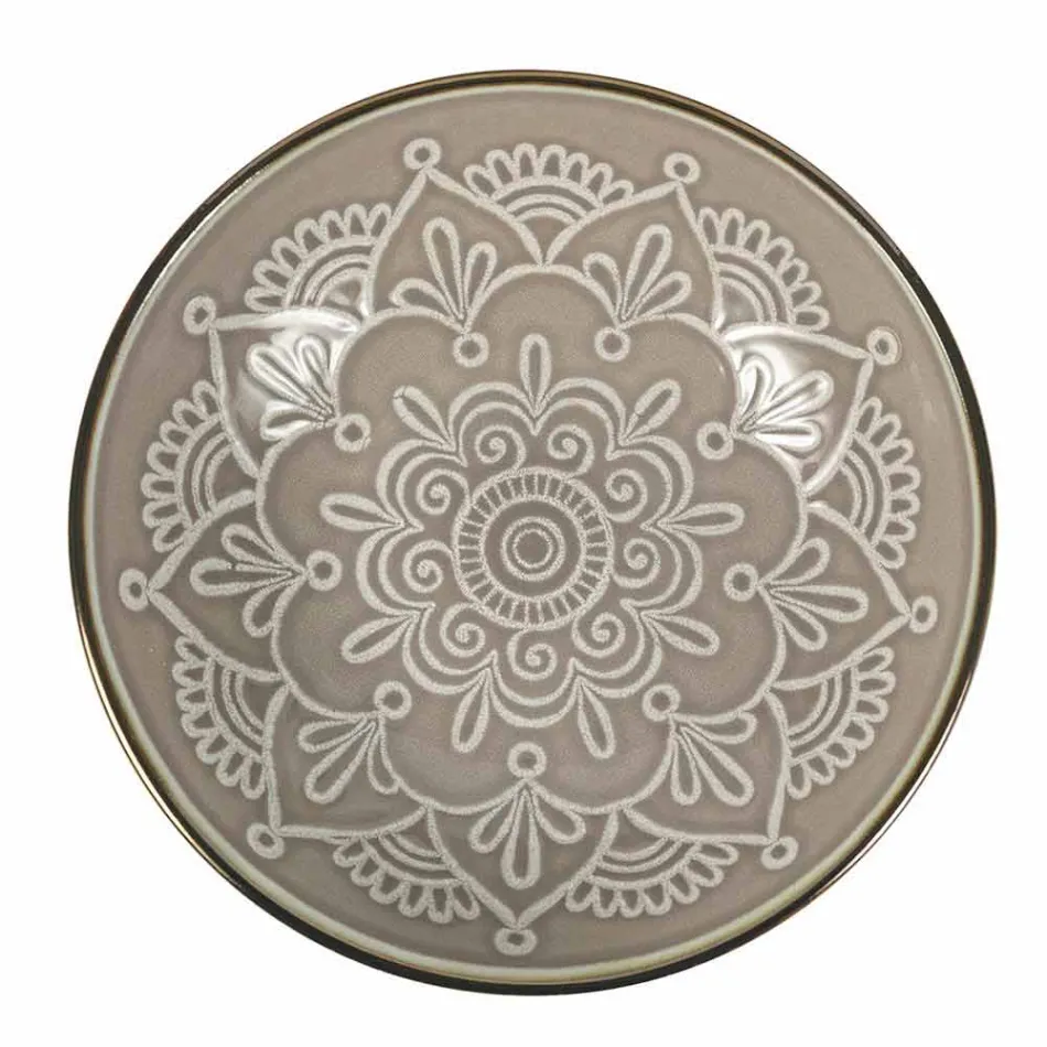 Servicio de vajilla en Duro Dolomita Gris, Celeste o Azul 18 Piezas - Árabe Viadurini