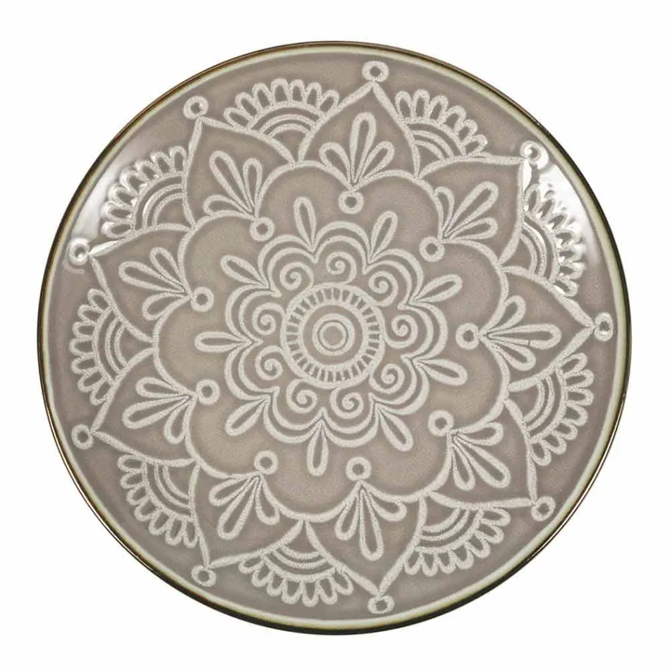 Servicio de vajilla en Duro Dolomita Gris, Celeste o Azul 18 Piezas - Árabe Viadurini