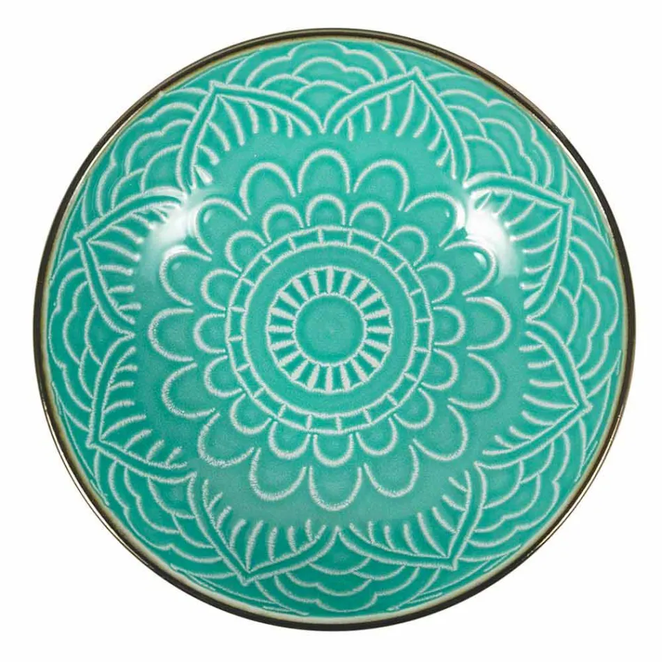 Servicio de vajilla en Duro Dolomita Gris, Celeste o Azul 18 Piezas - Árabe Viadurini