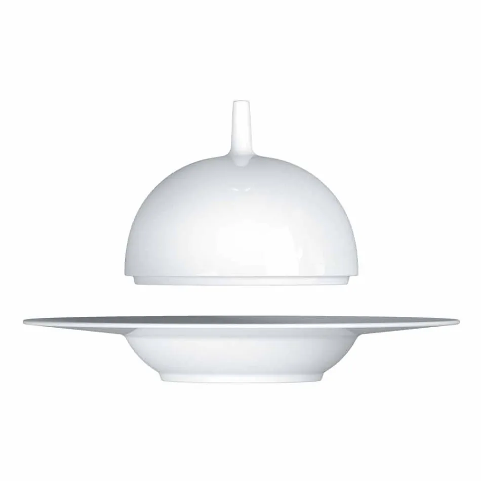 Moderno y elegante juego de vajilla en porcelana 24 piezas - telescopio Viadurini