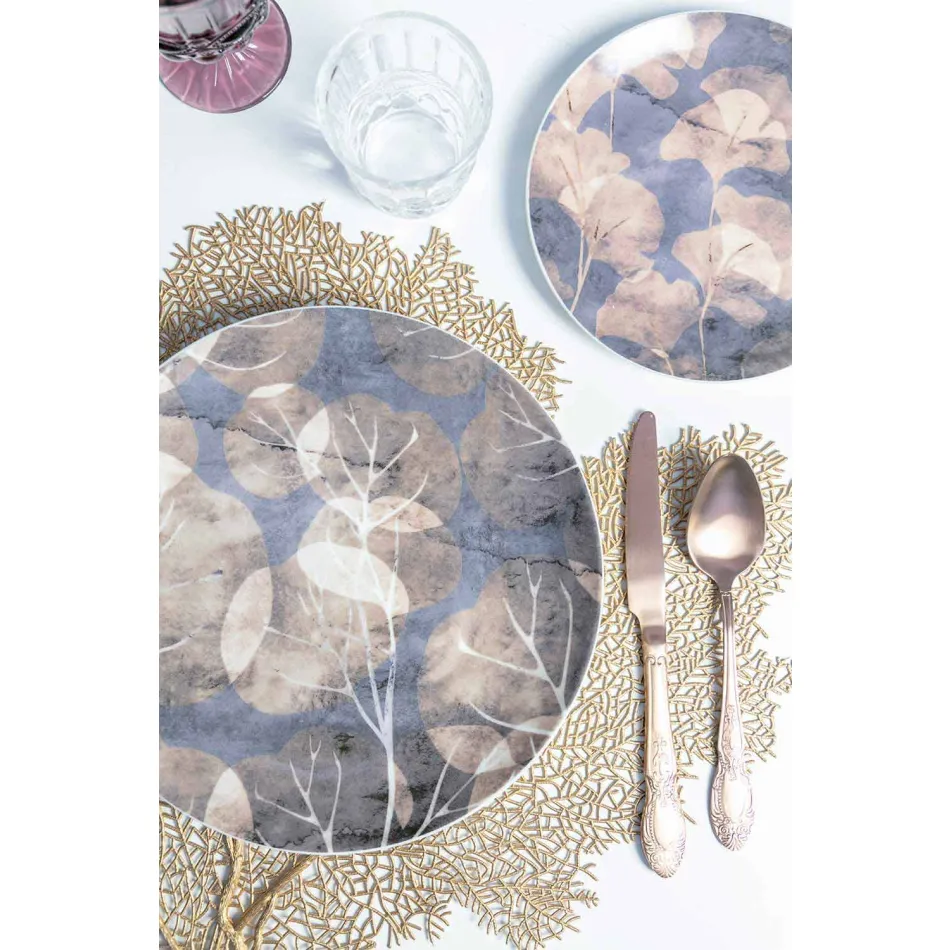 Cubertería de acero satinado de colores Diseño completo de 24 piezas - Fantasía Viadurini