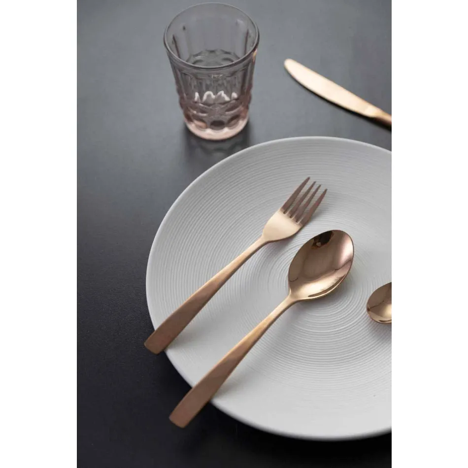 Juego de cubiertos de lujo de acero inoxidable de 24 piezas - Wisconsinpos Viadurini