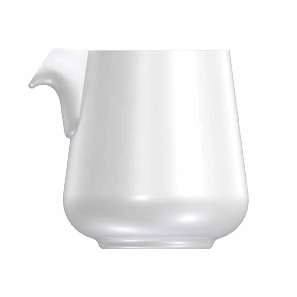 Servicio de Taza y Platillo con Tetera de Porcelana y Jarra de Leche 14 Piezas - Ártico Viadurini