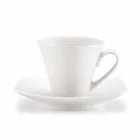 Servicio de tazas de café de porcelana blanca Diseño moderno 8 piezas - Duomo Viadurini