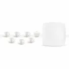 Servicio de tazas de café de porcelana blanca Diseño moderno 8 piezas - Duomo Viadurini