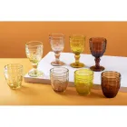 Juego de 12 Vasos de Agua de 265 ml de Vidrio con Decoración Arabesca - Árabe Viadurini