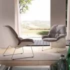 Juego de 2 sillones en polipropileno blanco y cojín gris abedul suave Viadurini