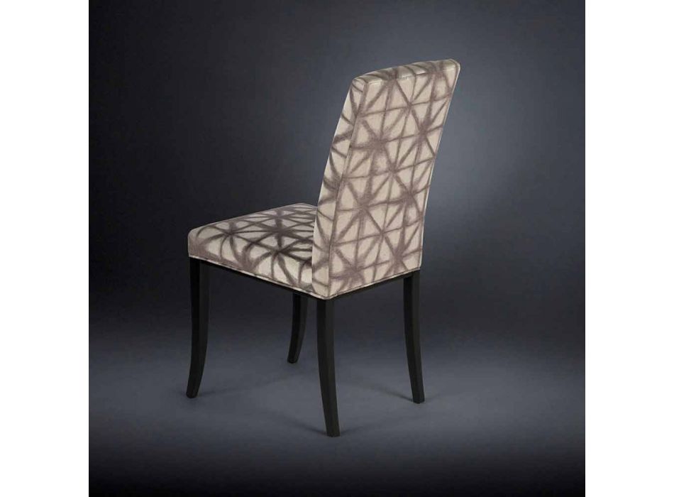 2 de septiembre modernas sillas tapizadas con patas de madera en negro Audrey Viadurini