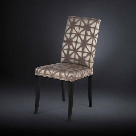 2 de septiembre modernas sillas tapizadas con patas de madera en negro Audrey Viadurini