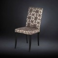 Set 2 sillas acolchadas con patas de madera negra Audrey