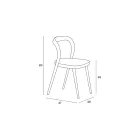 Juego de 4 elegantes sillas de comedor de madera maciza, fabricadas en Italia - Numa Viadurini