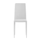 Juego de 4 sillas modernas en ecopiel blanca, gris o gris paloma - Dora Viadurini