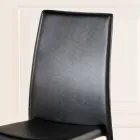 De septiembre de 4 sillas modernas de la alegría de la piel artificial, totalmente cubierto Viadurini