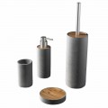 Conjunto de accesorios de baño de encimera en blanco o gris - resina Fox
