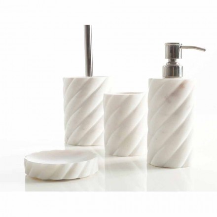 Set de accesorios de baño para baño en mármol calacatta monza. Viadurini
