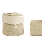 Juego de baño de 8 piezas en tejido de rizo de algodón puro, teñido en prenda, liso Viadurini