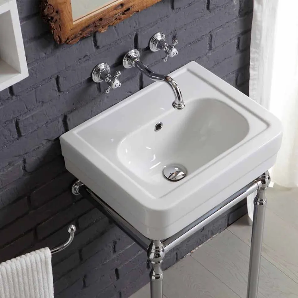 Set de baño con lavabo y espejo de la estructura de la creatividad delfín Viadurini