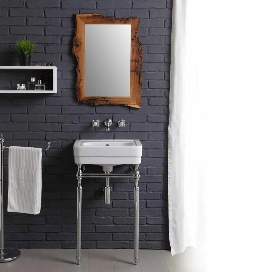 Set de baño con lavabo y espejo de la estructura de la creatividad delfín Viadurini
