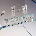 Mesitas de noche de diseño moderno en metacrilato Made in Italy - Leielui Viadurini