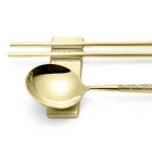 Set compuesto por cuchara de fruta, palillos y soporte para cubiertos con origami - Osaka Viadurini