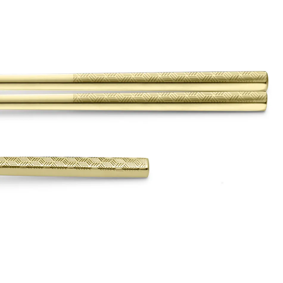 Set compuesto por cuchara de fruta, palillos y soporte para cubiertos con origami - Osaka Viadurini