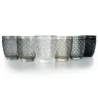 Juego de 12 vasos de 325 ml en pasta de vidrio coloreada - Castello Viadurini