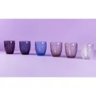 Juego de 12 vasos de 325 ml en pasta de vidrio coloreada - Castello Viadurini