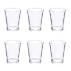 Juego de 12 vasos de agua de 270 ml en vidrio artesanal - Taza Viadurini