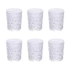 Juego de 12 Vasos de Agua 300 ml en Vidrio Decorado - Taza Viadurini