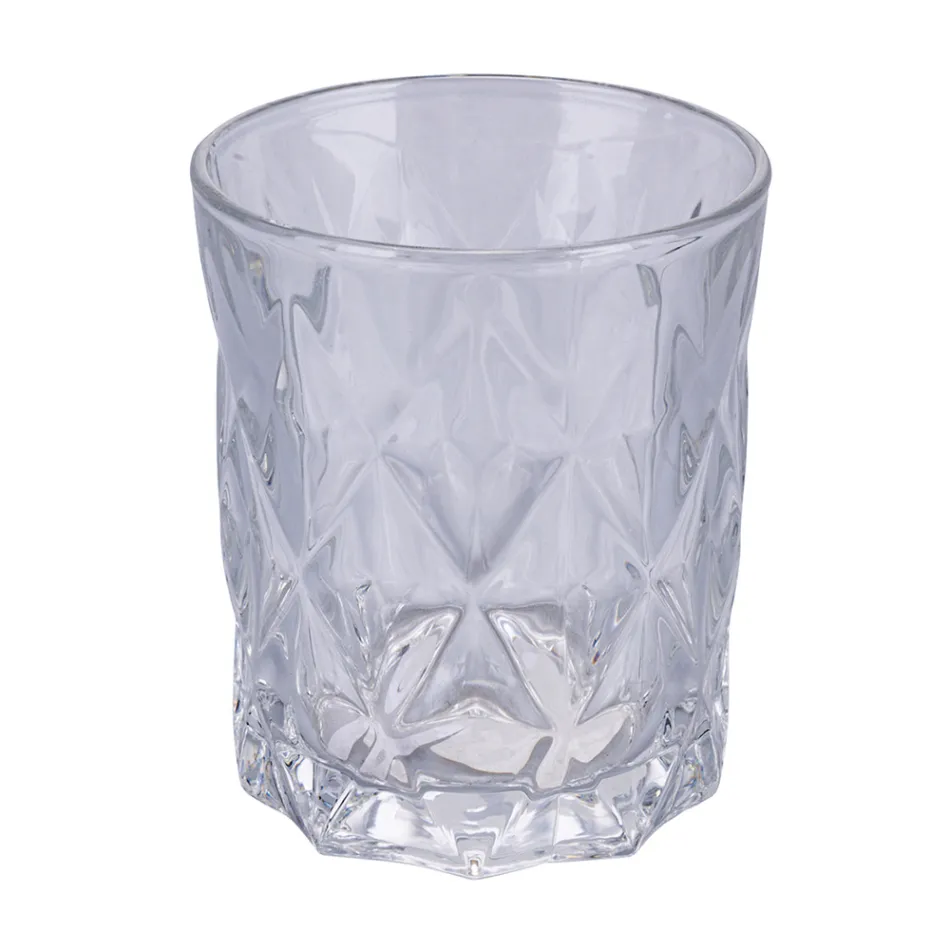 Juego de 12 Vasos de Agua de 300 ml en Vidrio Artesanal - Taza Viadurini