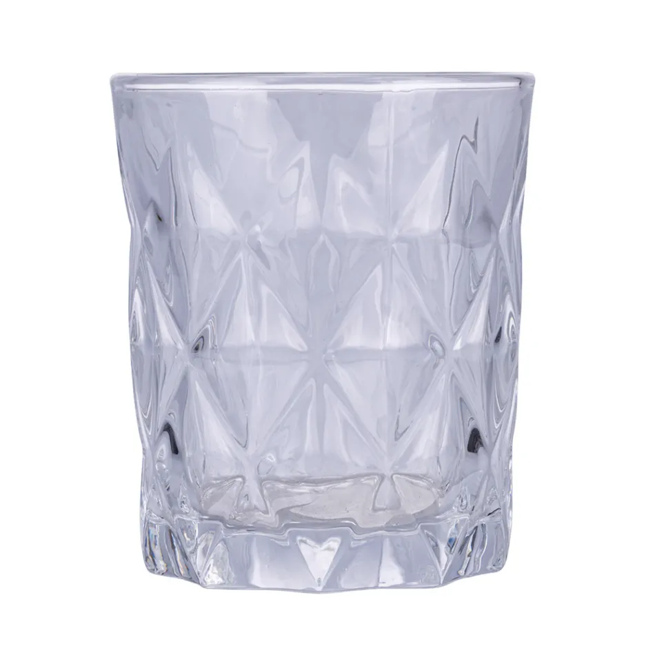 Juego de 12 Vasos de Agua de 300 ml en Vidrio Artesanal - Taza Viadurini