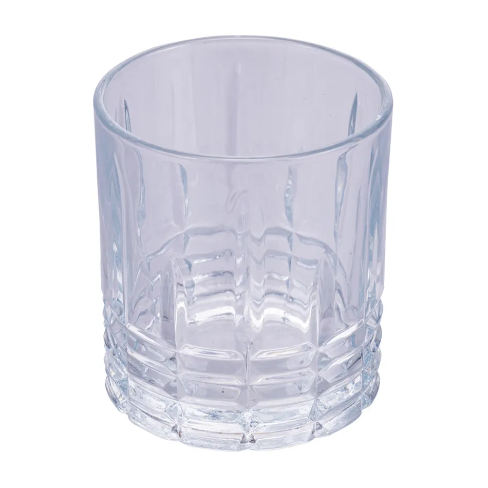 Juego de 12 Vasos de Agua de 320 ml en Vidrio Artesanal - Taza Viadurini